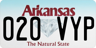AR license plate 020VYP