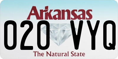 AR license plate 020VYQ