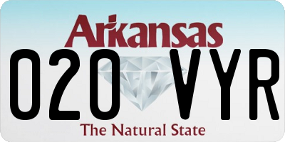 AR license plate 020VYR