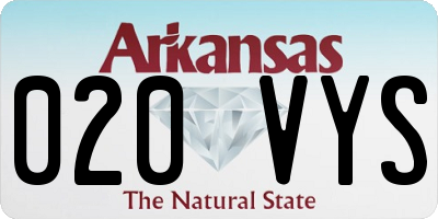 AR license plate 020VYS