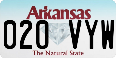 AR license plate 020VYW