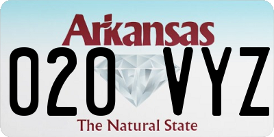 AR license plate 020VYZ