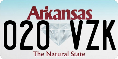 AR license plate 020VZK