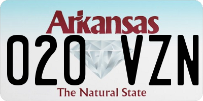 AR license plate 020VZN