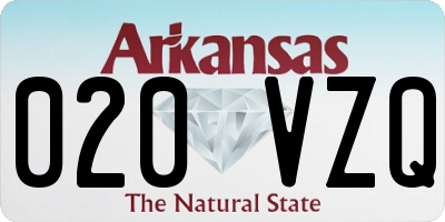 AR license plate 020VZQ