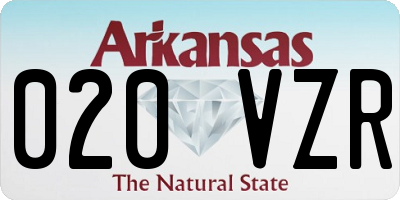 AR license plate 020VZR