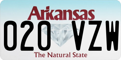 AR license plate 020VZW