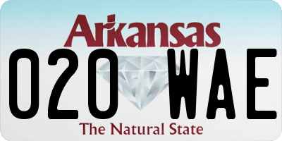 AR license plate 020WAE