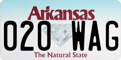 AR license plate 020WAG