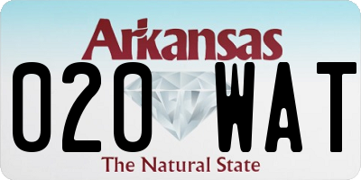 AR license plate 020WAT
