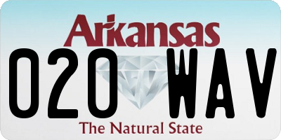 AR license plate 020WAV