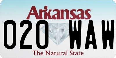 AR license plate 020WAW