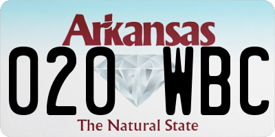 AR license plate 020WBC
