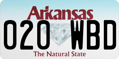 AR license plate 020WBD