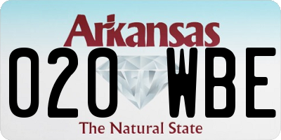 AR license plate 020WBE