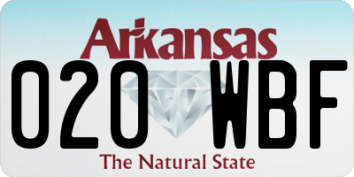 AR license plate 020WBF