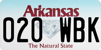 AR license plate 020WBK