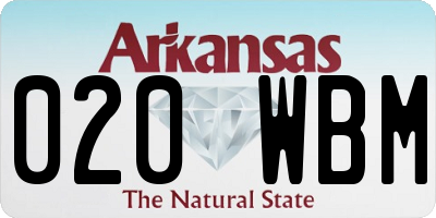 AR license plate 020WBM