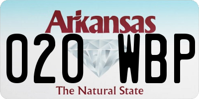 AR license plate 020WBP