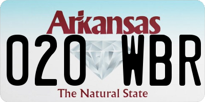 AR license plate 020WBR