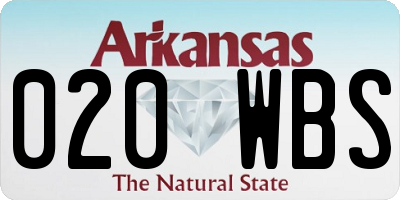 AR license plate 020WBS