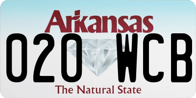 AR license plate 020WCB