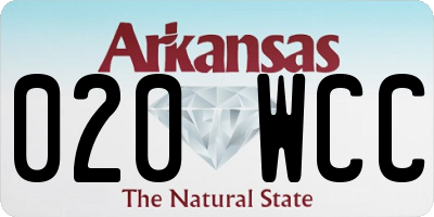 AR license plate 020WCC