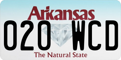 AR license plate 020WCD
