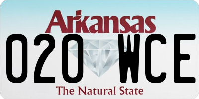 AR license plate 020WCE