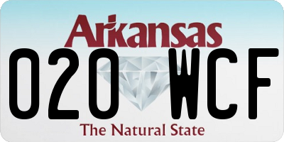 AR license plate 020WCF