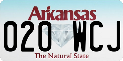 AR license plate 020WCJ