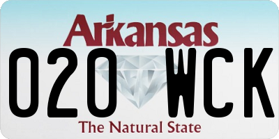 AR license plate 020WCK