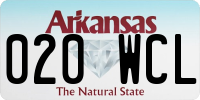 AR license plate 020WCL