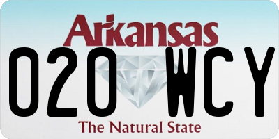 AR license plate 020WCY