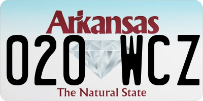 AR license plate 020WCZ