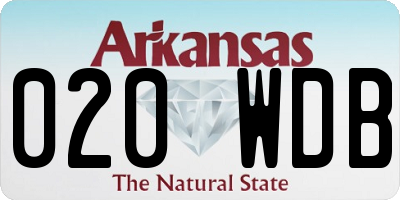 AR license plate 020WDB
