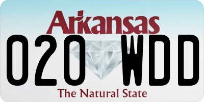 AR license plate 020WDD
