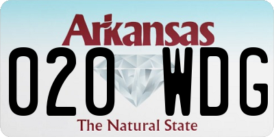 AR license plate 020WDG