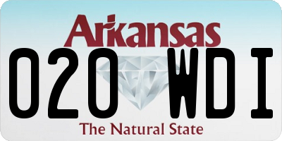 AR license plate 020WDI