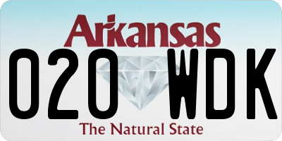 AR license plate 020WDK