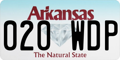 AR license plate 020WDP
