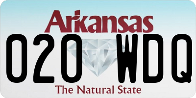 AR license plate 020WDQ
