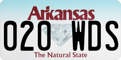AR license plate 020WDS