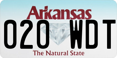 AR license plate 020WDT