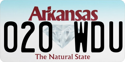 AR license plate 020WDU
