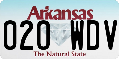 AR license plate 020WDV
