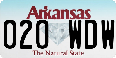 AR license plate 020WDW