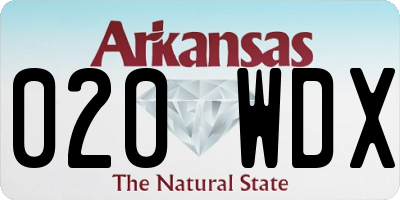 AR license plate 020WDX