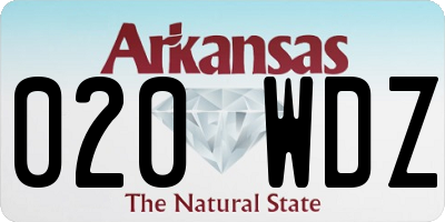 AR license plate 020WDZ