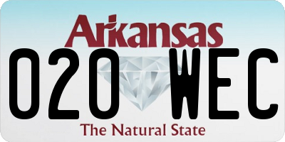 AR license plate 020WEC